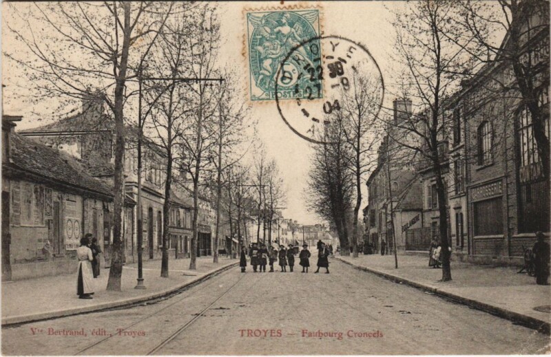 Carte postale ancienne Troyes Fg Croncels à Troyes