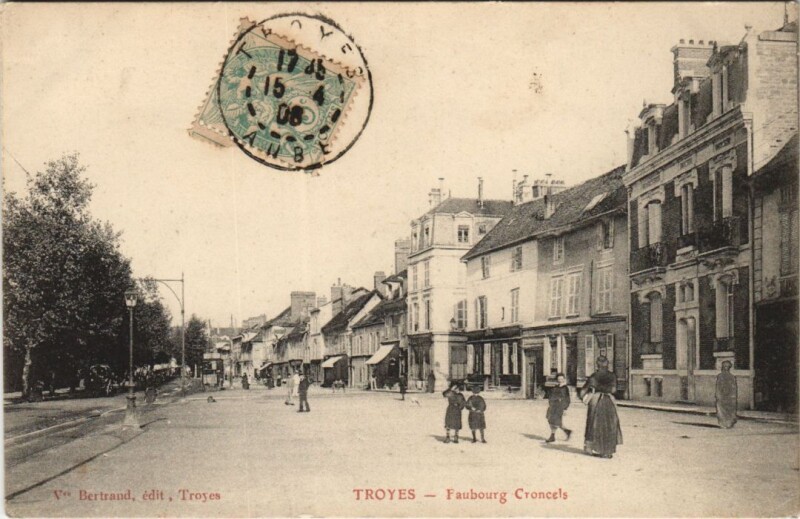 Carte postale ancienne Troyes Fg Croncels à Troyes