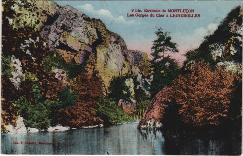 Carte postale ancienne Les Gorges de Lignerolles à Lignerolles
