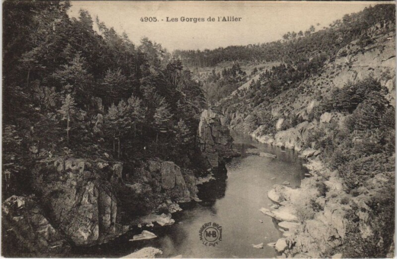 Carte postale ancienne Les Gorges de Allier