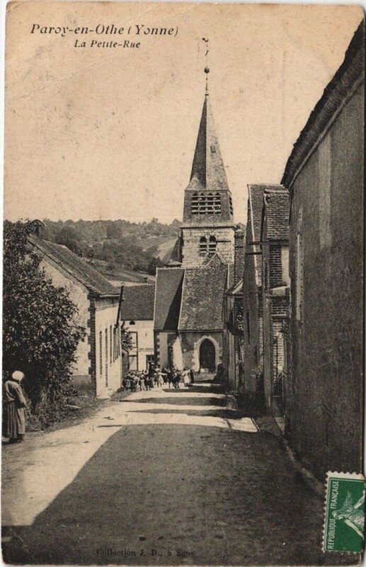 Carte postale ancienne Paroy-En-Othe La petite-rue à Paroy-en-Othe