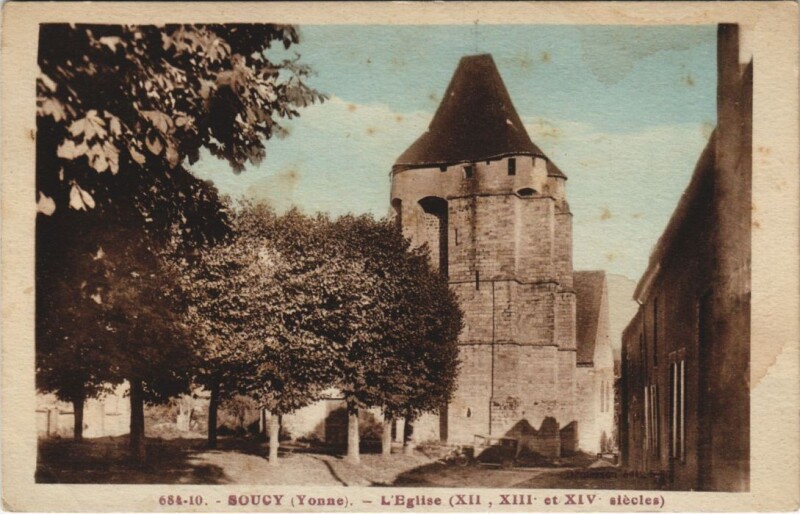 Carte postale ancienne Soucy l'Eglise à Soucy