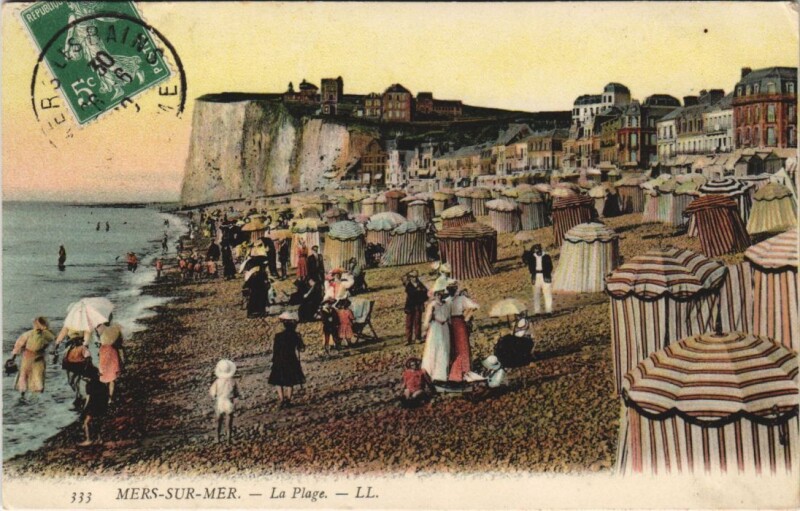 Carte postale ancienne Mers-Les-Bains La Plage à Mers-les-Bains