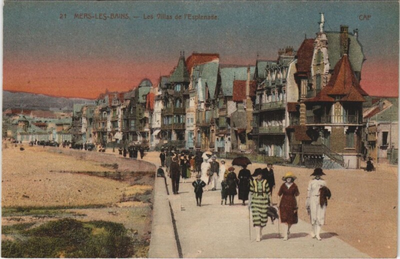 Carte postale ancienne Mers-Les-Bains Les Villas de l'Esplanade à Mers-les-Bains