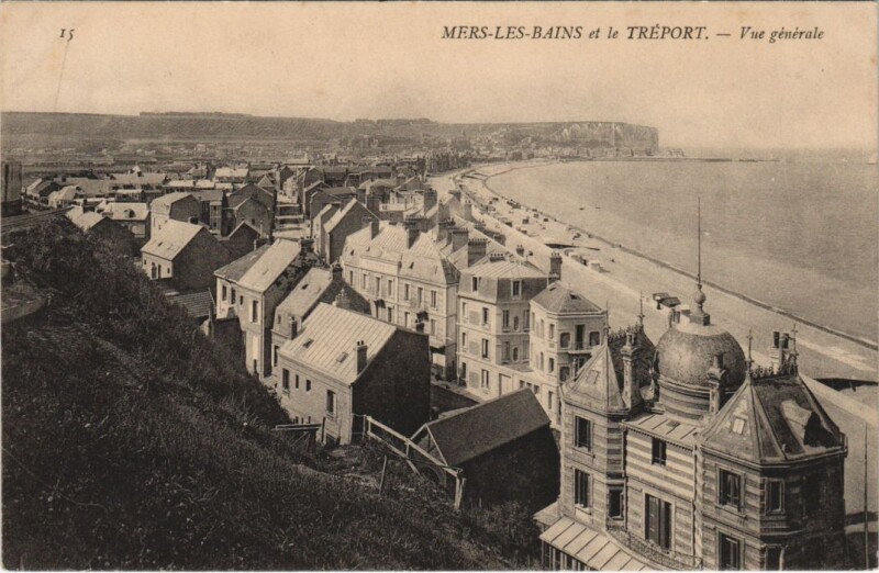 Carte postale ancienne Mers-Les-Bains Vue generale à Mers-les-Bains