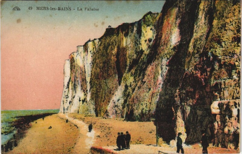 Carte postale ancienne Mers-Les-Bains La Falaise à Mers-les-Bains