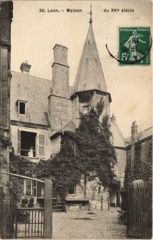 Carte postale ancienne Laon Maison