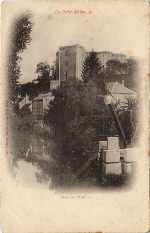 Carte postale ancienne La Ferte-Milon Bras du moulin