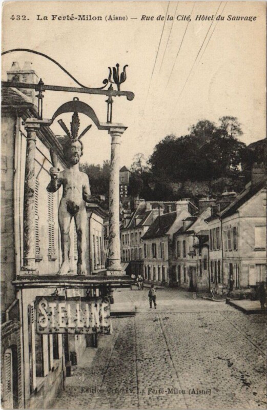Carte postale ancienne La Ferte-Milon Rue de la cite