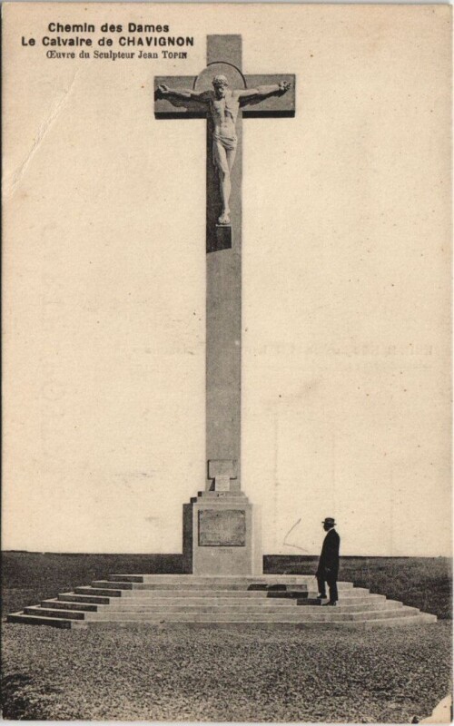 Carte postale ancienne Chemin des Dames Le calvaire