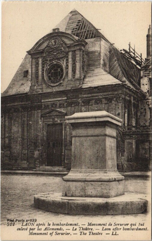 Carte postale ancienne Laon Monument de serurier