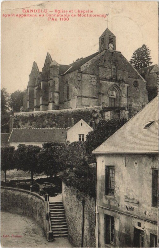 Carte postale ancienne Gandelu Eglise et chapelle à Gandelu