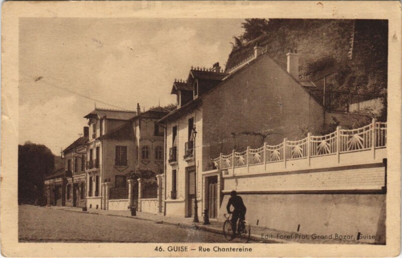 Carte postale ancienne Guise Rue chantereine à Guise