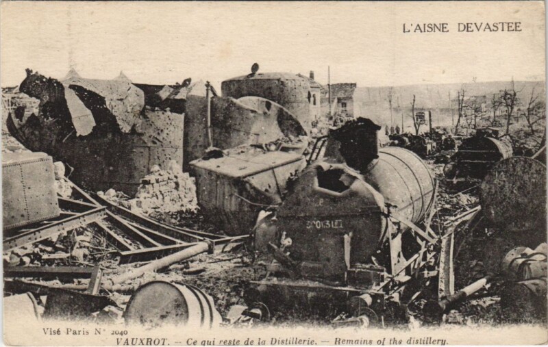 Carte postale ancienne L'Aisne Devastee