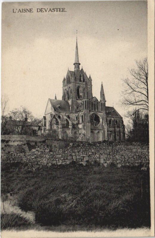 Carte postale ancienne Braine L' Eglise à Braine