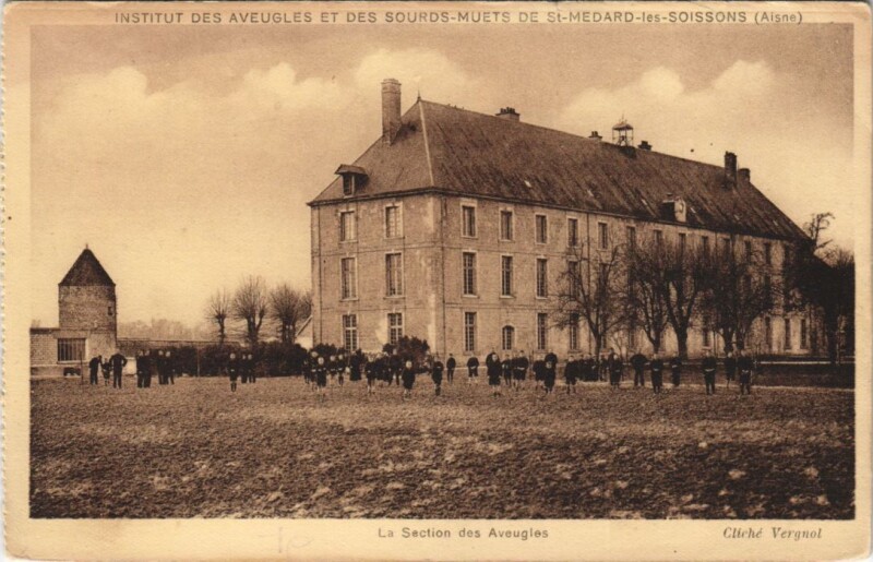Carte postale ancienne La section des aveugles