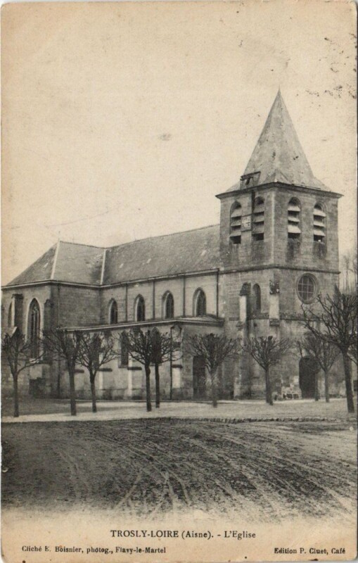 Carte postale ancienne Trosly-Loire L' Eglise à Trosly-Loire