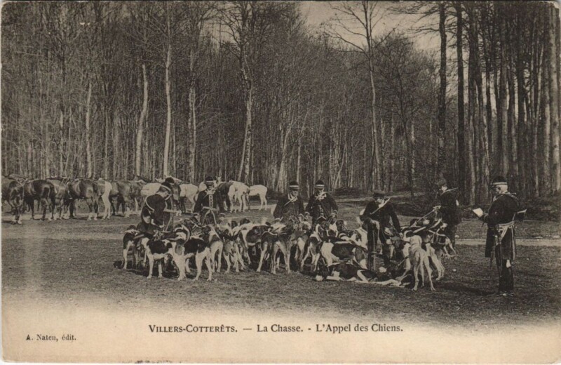 Carte postale ancienne Villers-Cotterets La chasse