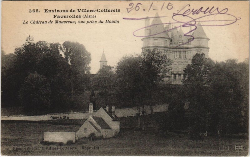 Carte postale ancienne Environs de Villers-Cotterets Faverolles à Faverolles