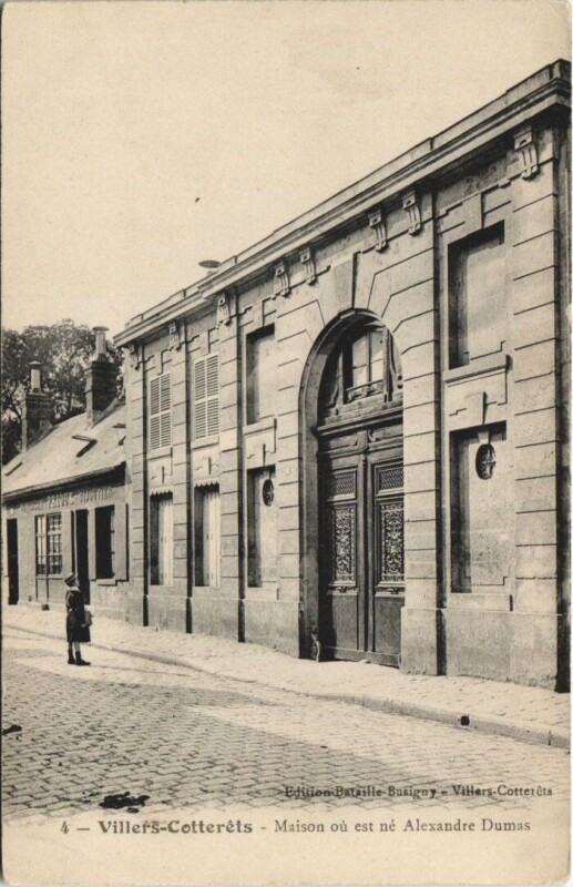 Carte postale ancienne Villers-Cotterets Maison ou est ne alexandre dumas