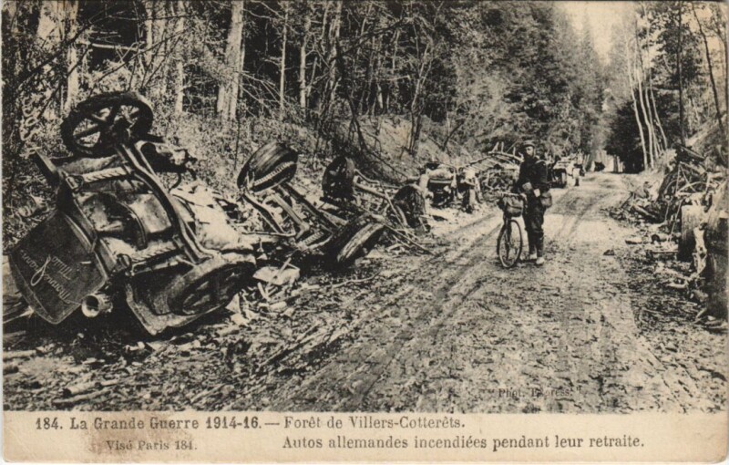 Carte postale ancienne La Grande Guerre Foret de villaiers cotterets