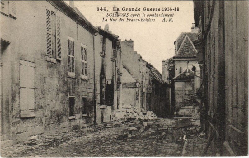 Carte postale ancienne Soissons La grande guerre à Soissons