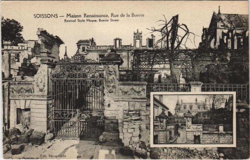 Carte postale ancienne Soissons Maison renaissance Rue de la Buerie à Soissons