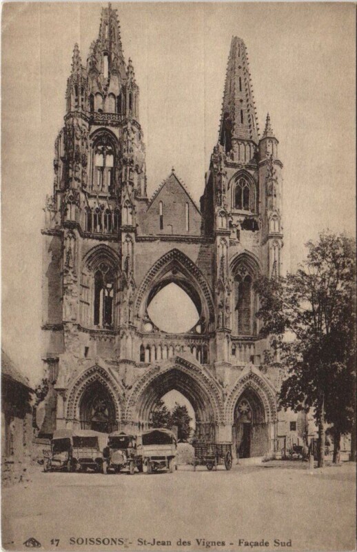 Carte postale ancienne Soissons Saint-jean des vignes à Soissons