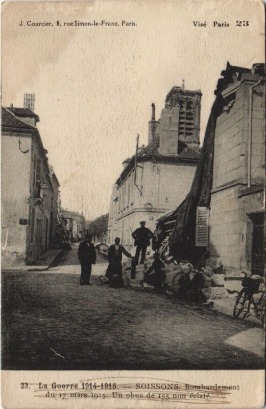 Carte postale ancienne Soissons La Guerre à Soissons