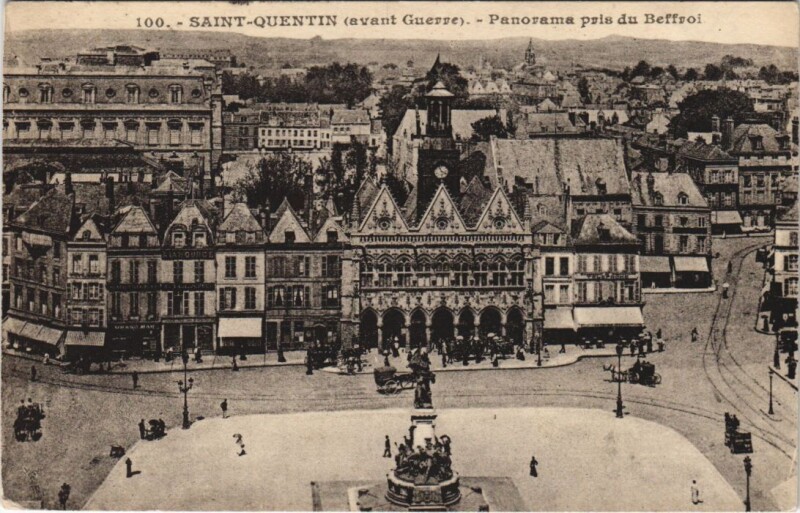 Carte postale ancienne Saint-Quentin Panorama pris du befrfroi à Saint-Quentin