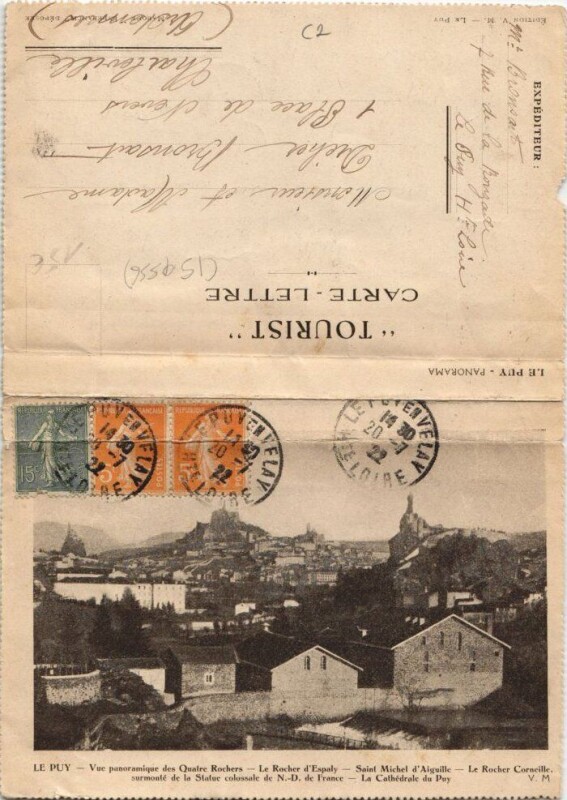 Carte postale ancienne Le Puy - Vue panoramique