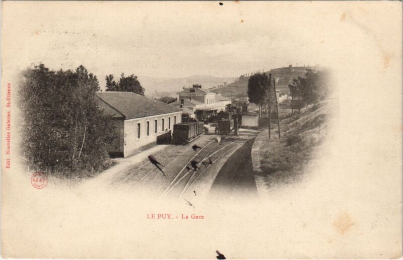Carte postale ancienne Le Puy - La gare