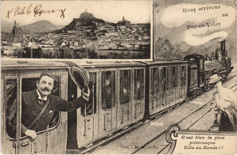Carte postale ancienne Nous arrivons au puv en velav