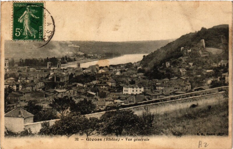 Carte postale ancienne Givors Vue générale à Givors