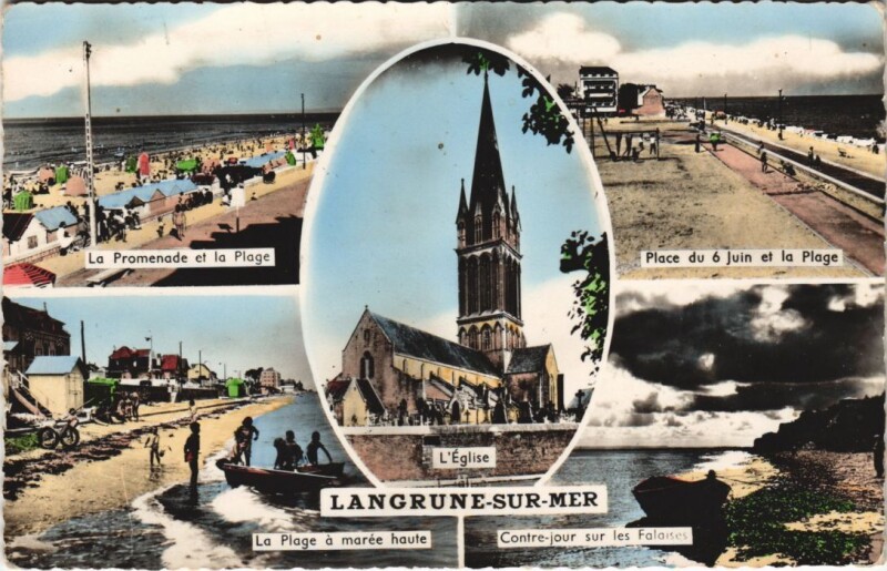 Carte postale ancienne Langrune-sur-Mer Scenes à Langrune-sur-Mer