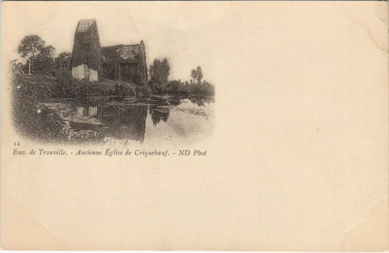Carte postale ancienne Criqueboeuf Ancienne Eglise