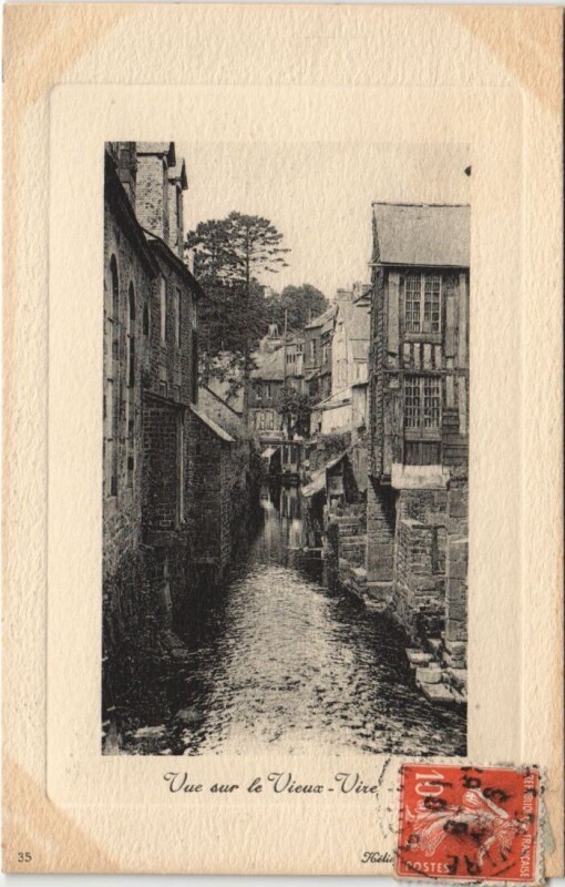 Carte postale ancienne Vire Vue sur le Vieux-Vire à Vieux