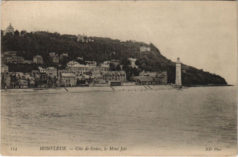 Carte postale ancienne Honfleur Cote de Grace - Le Mont joli à Honfleur