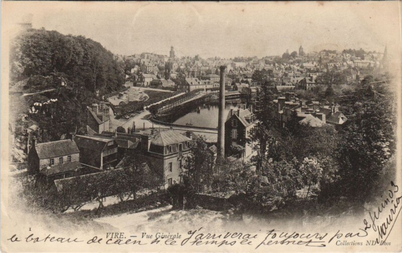Carte postale ancienne Vire Vue Generale