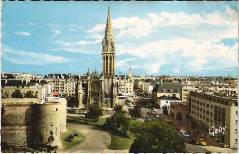 Carte postale ancienne Caen L'Eglise Saint-Pierre