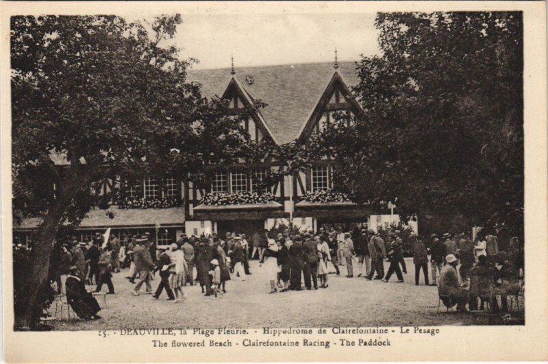 Carte postale ancienne Deauville Hippodrome de Clairefontaine à Deauville