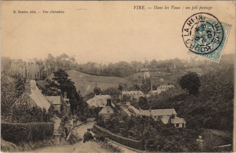 Carte postale ancienne Vire Dans les Vaux - Un Joli Paysage