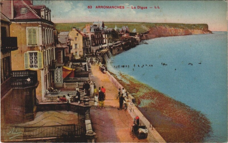 Carte postale ancienne Arromanches La Digue