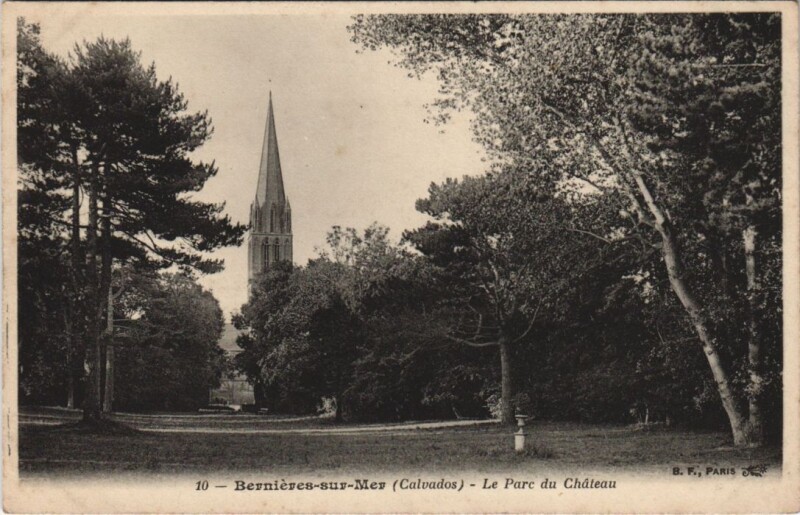 Carte postale ancienne Bernieres-sur-Mer Le Parc du Chateau