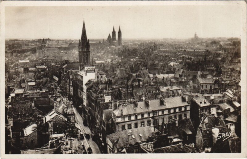 Carte postale ancienne Caen Vue Generale