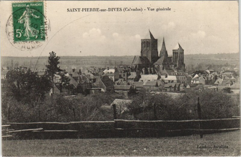 Carte postale ancienne Saint-Pierre-sur-Dives Vue Generale