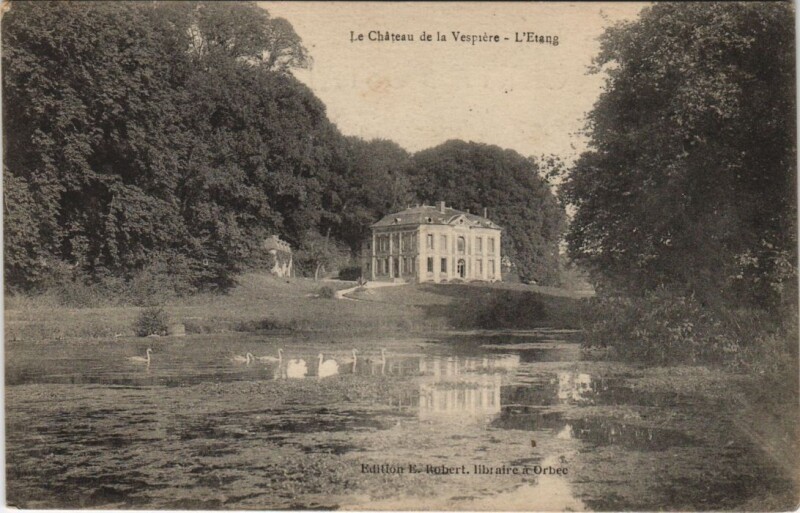 Carte postale ancienne Le Chateau de la Vespiere - L'Etang