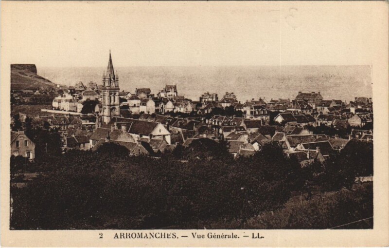Carte postale ancienne Arromanches-les-Bains Vue Generale à Arromanches-les-Bains