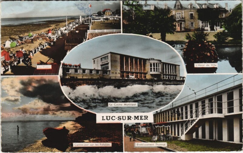 Carte postale ancienne Luc-sur-Mer Scenes à Luc-sur-Mer