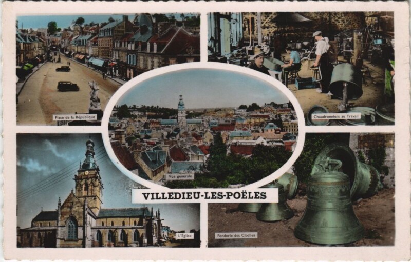 Carte postale ancienne Villedieu-les-Poeles Scenes